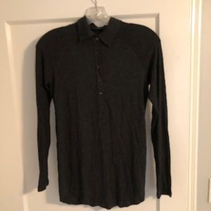Soft and cozy long sleeve polo shirt.